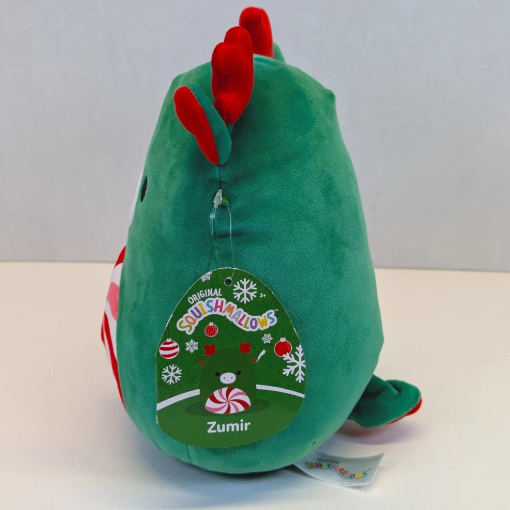 Squishmallows Zumir the Green Moose Christmas Peppermint Stuffed Animal Plush